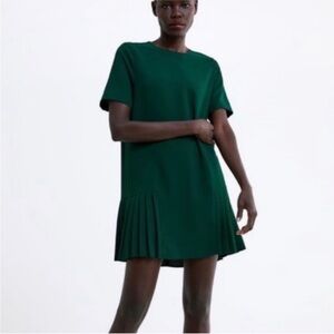 Zara pleated shift dress